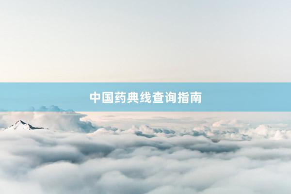 中国药典线查询指南